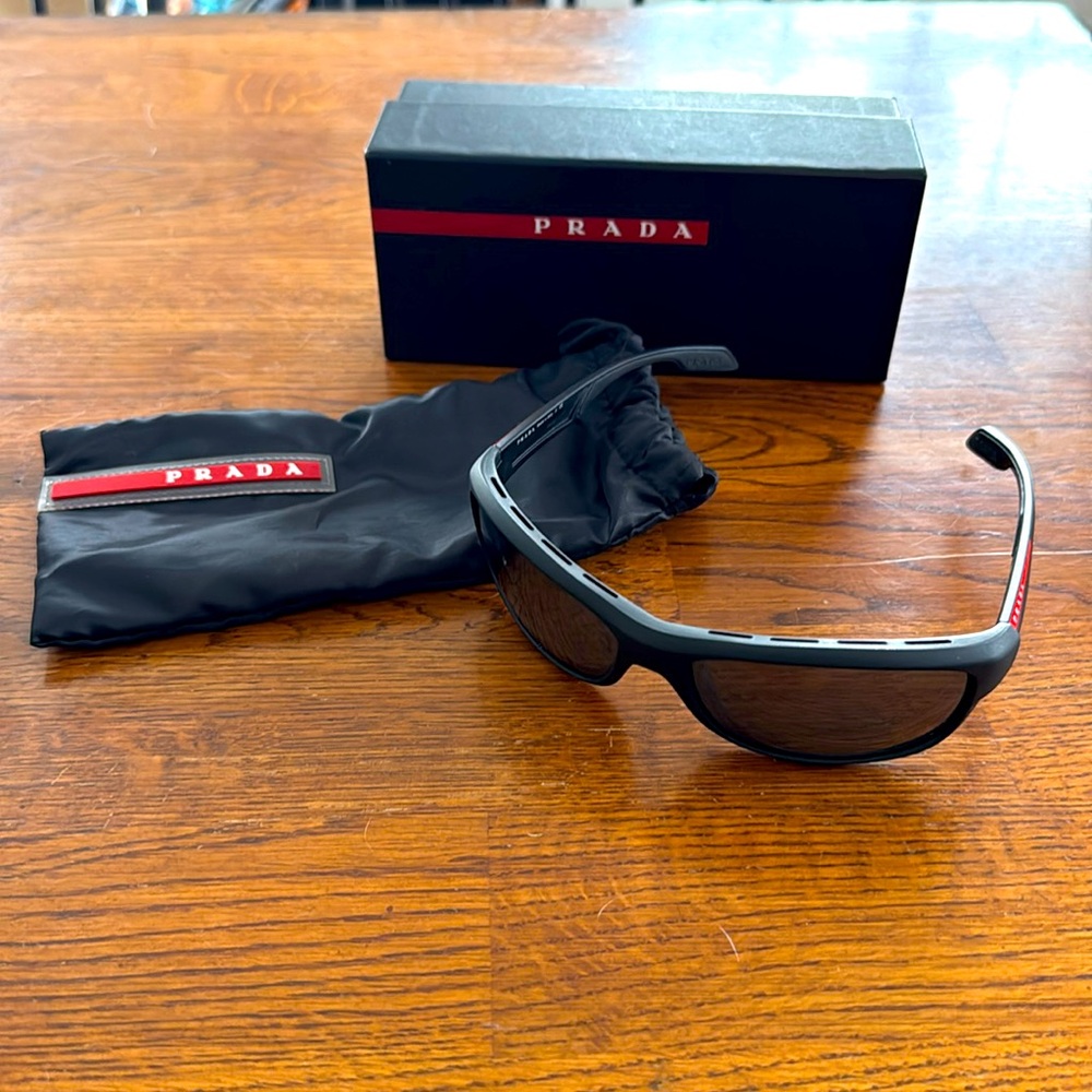 Men’s Prada Linea Rossa Wrap Sunglasses